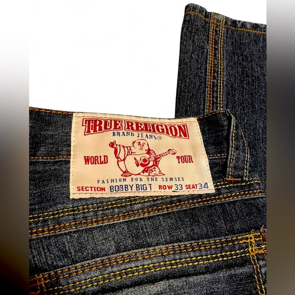 True Religion Black Straight Jeans Timeless Style - Picture 5 of 5